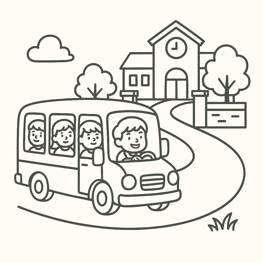 Xe bus đến trường