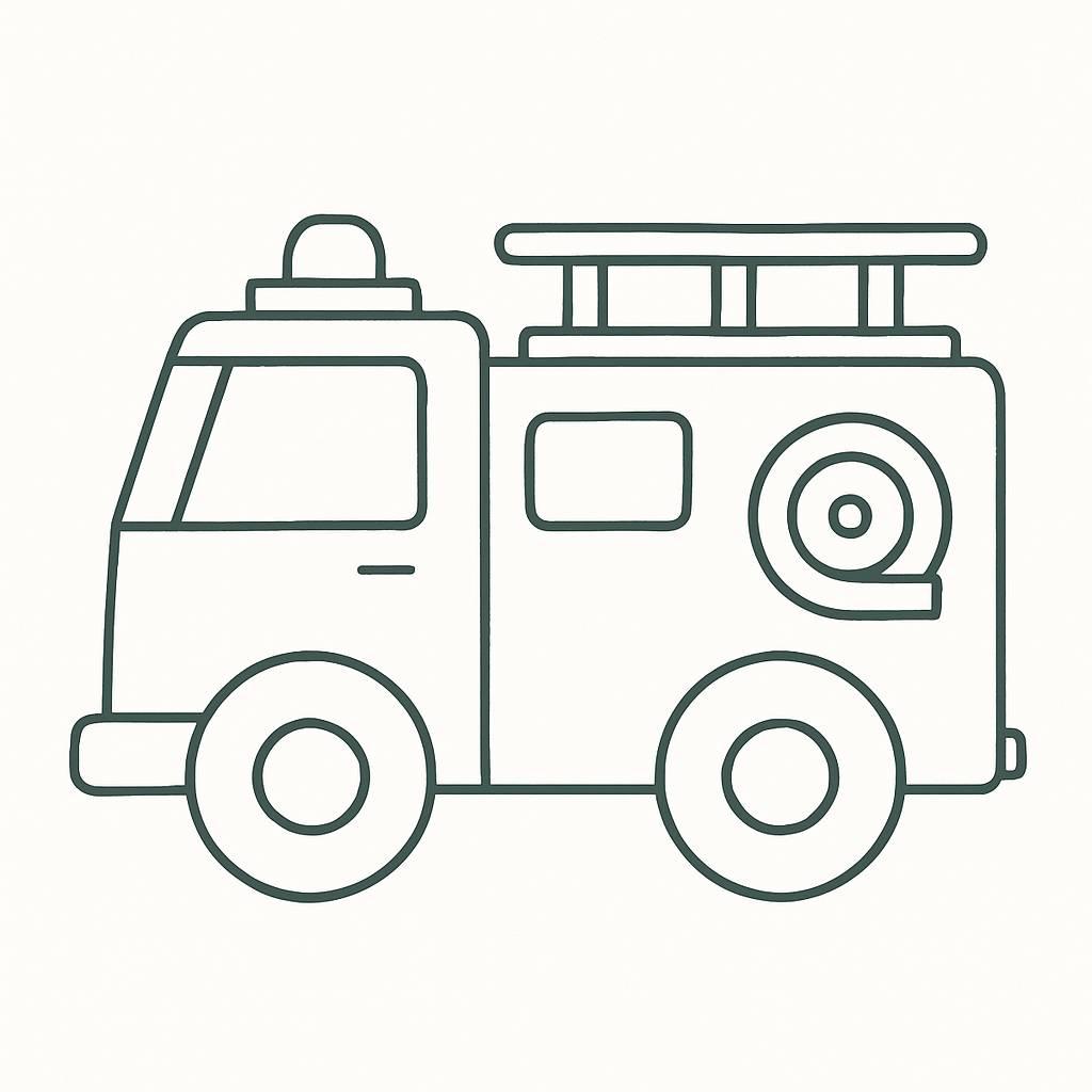 Xe cứu hỏa đơn giản