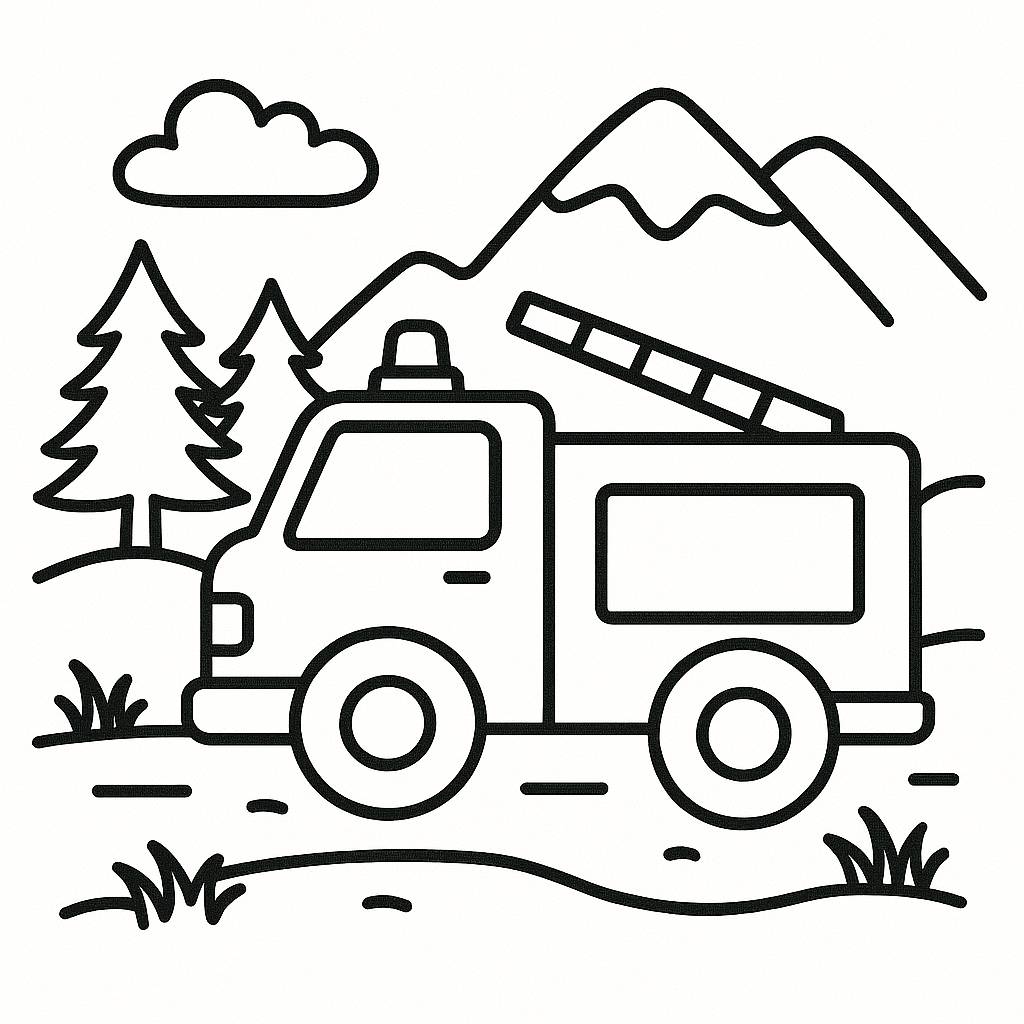 Xe cứu hỏa trong thiên nhiên