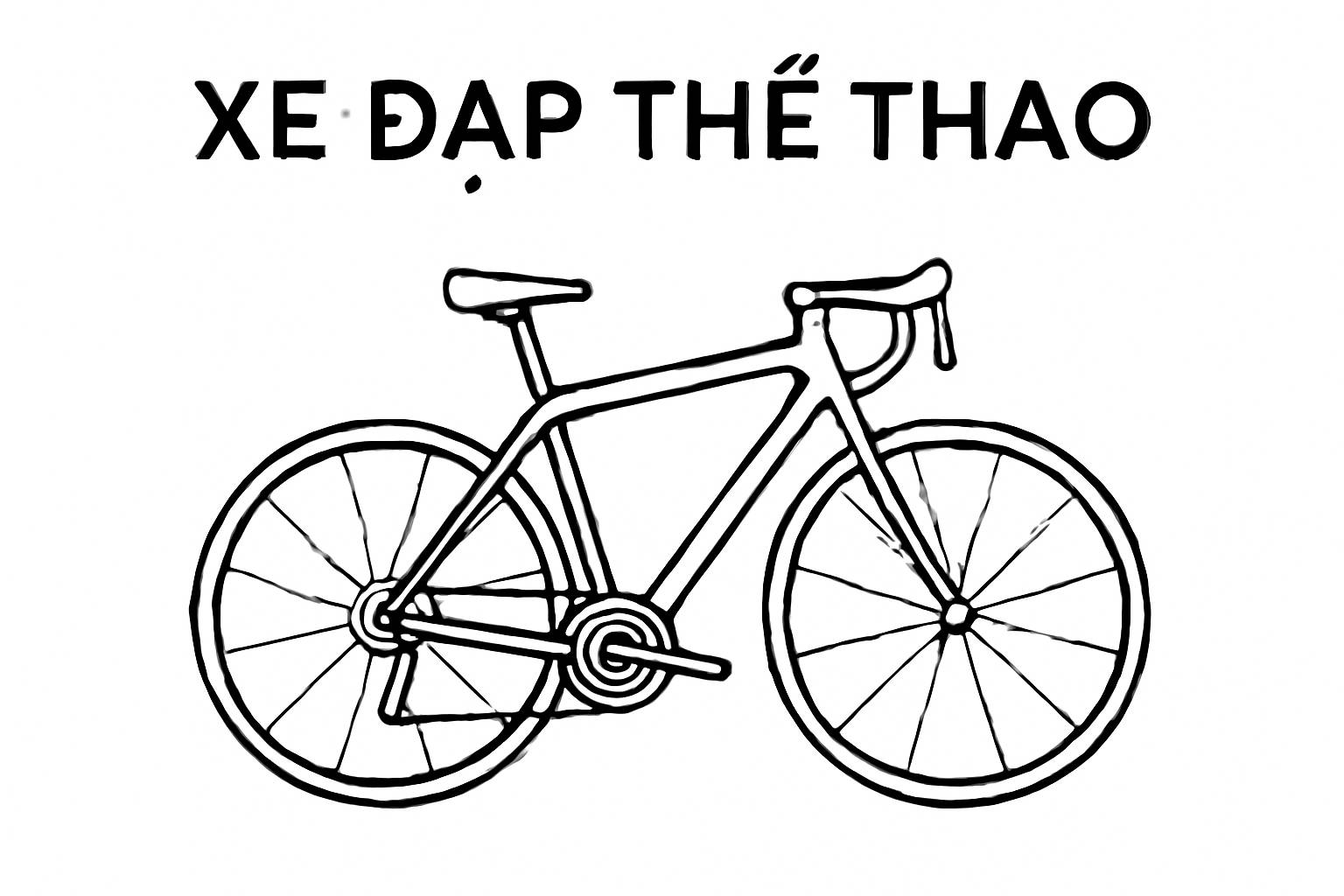 Tranh Tô Màu Xe Đạp Cho Bé - Hình Xe Đạp Tô Màu PDF