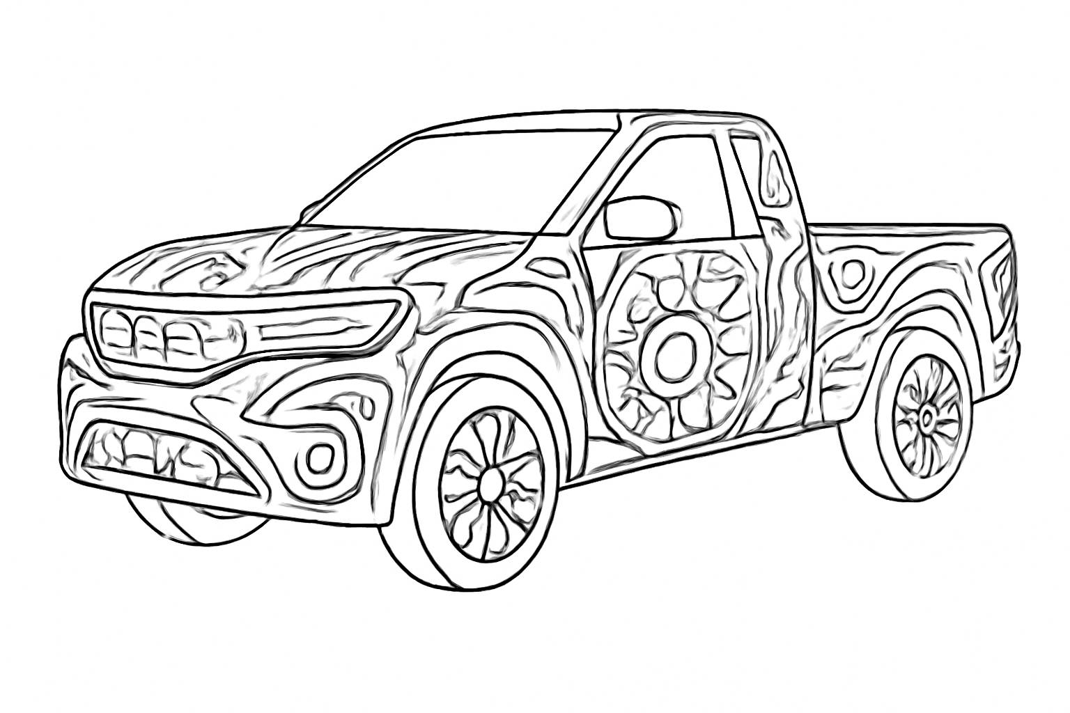 Tô màu xe tải cho bé - Tranh tô màu xe ô tô tải PDF