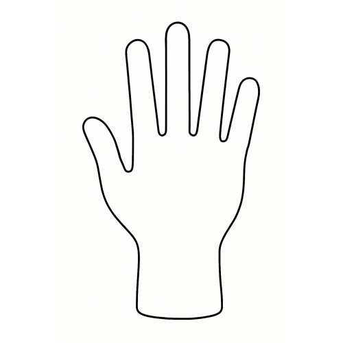 Hình bàn tay cho trẻ tô màu – Tô màu bàn tay vui nhộn