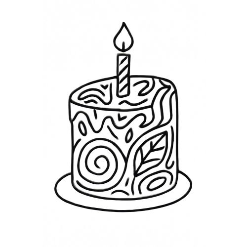 Tô màu bánh sinh nhật cho bé – Hình tô màu bánh kem PDF