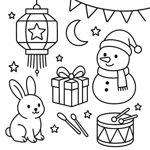 Bé tập tô màu – Hình tô màu đẹp cho bé