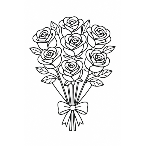 Tranh bó hoa tô màu cho bé sáng tạo đẹp nhất 2025