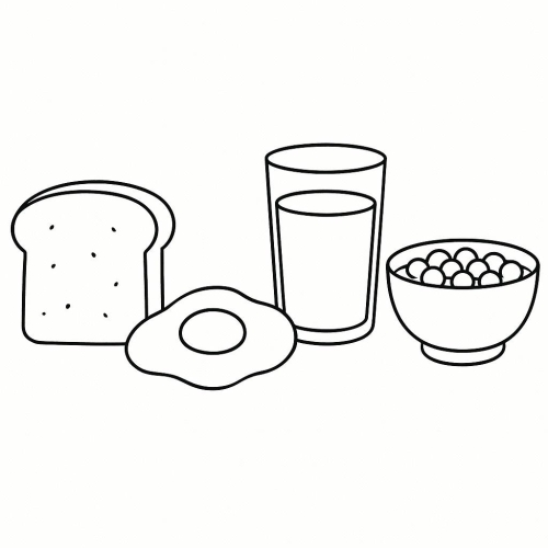 20+ Hình Tô màu đồ ăn 2025 cực hút bé