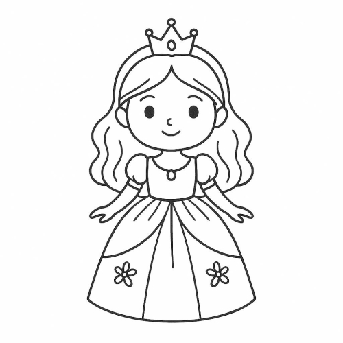 Tô màu búp bê cho bé – Hình tô màu búp bê dễ thương PDF