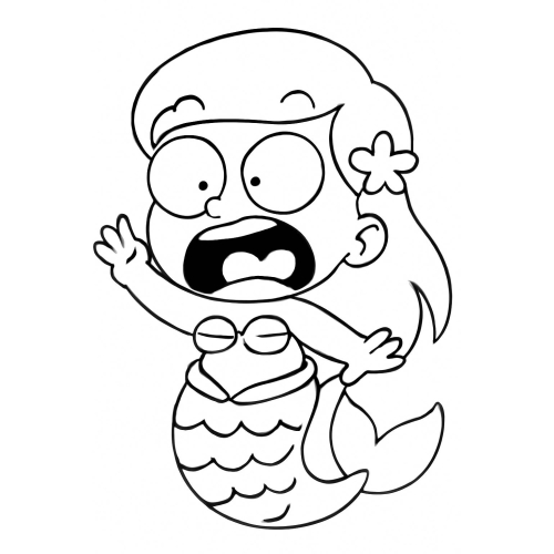 18+ Tranh tô màu nàng tiên cá 2025 cực đáng yêu bé rất thích