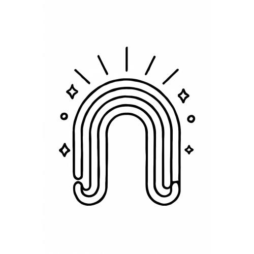 Tranh tô màu cầu vồng cho bé - Hình tô màu đẹp dễ tải