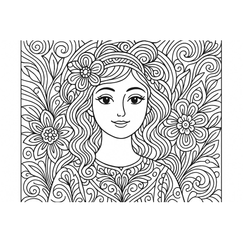 Tranh Tô Màu Chân Dung Mẹ Cho Bé - Tải PDF Miễn Phí