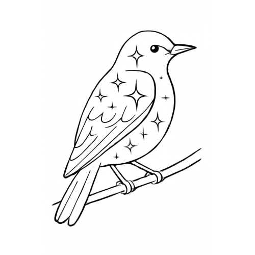 Tô màu con chim cho bé – Hình tô màu chim PDF miễn phí