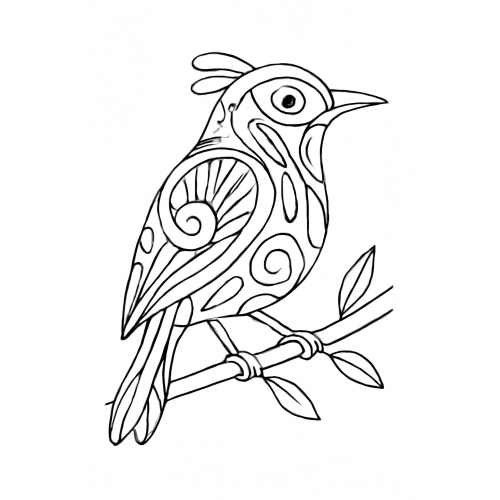 Tô màu con chim cho bé – Hình tô màu chim PDF miễn phí