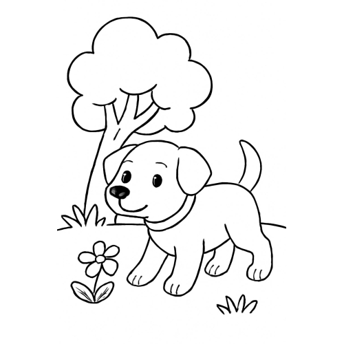 20+ ảnh Tô màu con chó 2025 cực đáng yêu cho đam mê của bé
