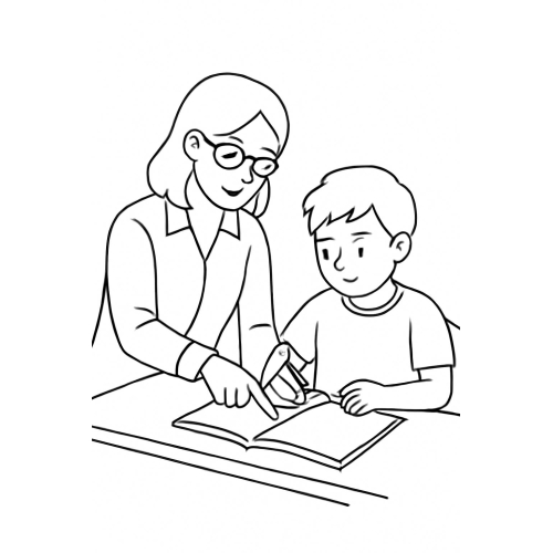 Tranh tô màu cô giáo cho bé - Hình tô màu cô giáo PDF