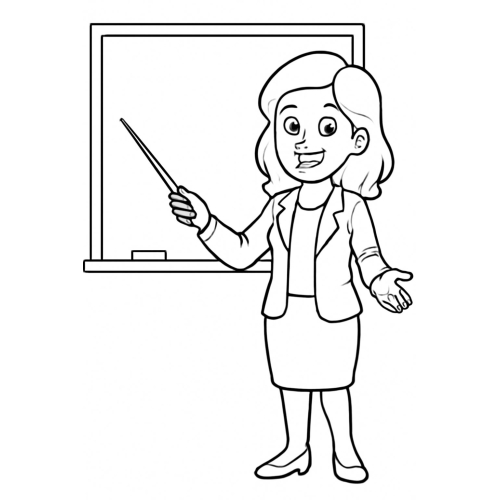 Tranh tô màu cô giáo cho bé - Hình tô màu cô giáo PDF