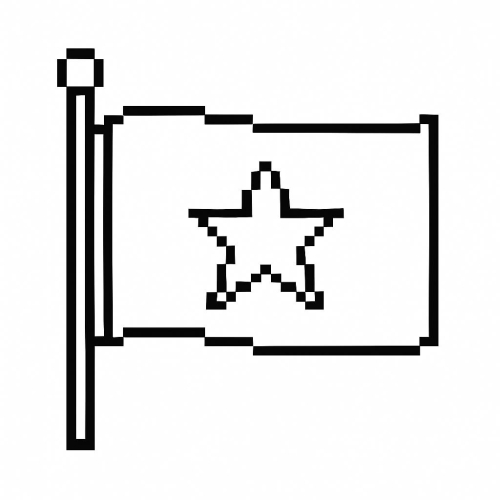 Tô màu lá cờ Việt Nam cho bé – Hình lá cờ Việt Nam tô màu