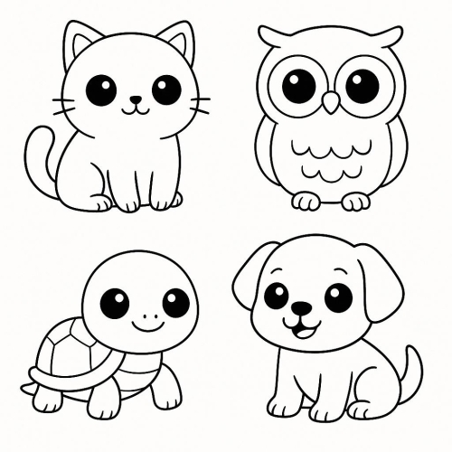 Hình tô màu con vật cho bé – Tranh tô màu động vật đẹp PDF