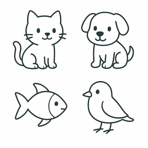 Tranh tô màu con vật cho bé 3 tuổi – Tải PDF miễn phí