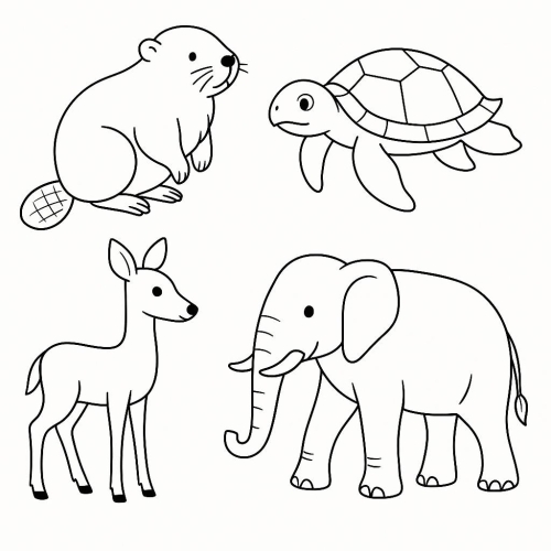 Hình tô màu con vật cho bé – Tranh tô màu động vật đẹp PDF