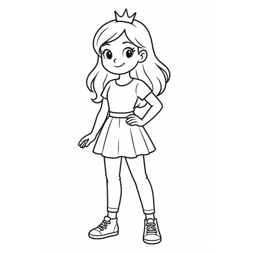 Tranh tô màu công chúa cho bé đẹp dễ thương