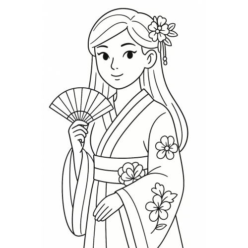 Tranh tô màu công chúa cho bé đẹp dễ thương