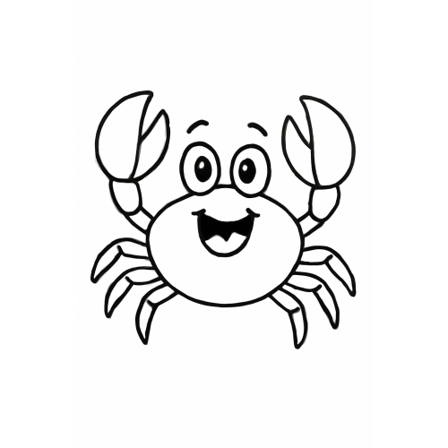 Tô màu con cua cho bé – Hình con cua tô màu PDF miễn phí