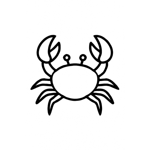 Tô màu con cua cho bé – Hình con cua tô màu PDF miễn phí