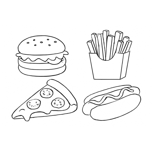 20+ Hình Tô màu đồ ăn 2025 cực hút bé