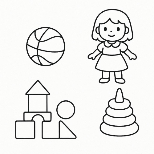 Tranh tô màu trường mầm non cho bé - Tải PDF miễn phí