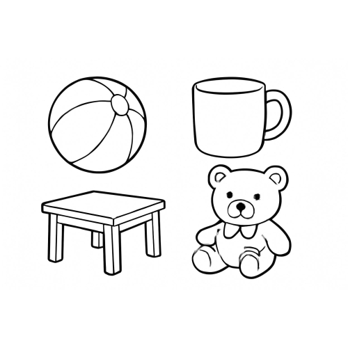 Tranh tô màu cho bé 2 tuổi - Hình tô màu đơn giản, dễ thương - Download PDF