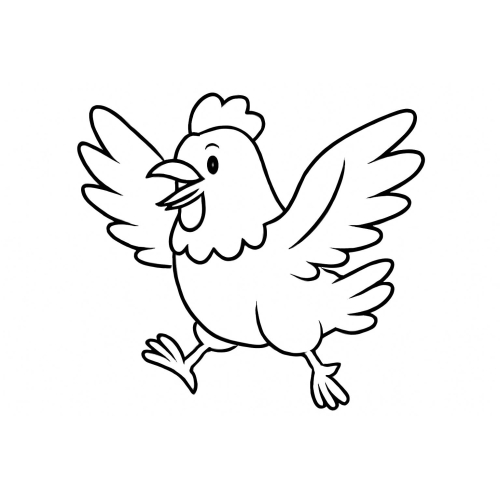 Tranh tô màu con gà cho bé – Tải hình PDF miễn phí