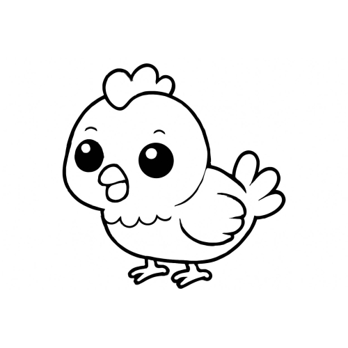 Tranh tô màu con gà cho bé – Tải hình PDF miễn phí