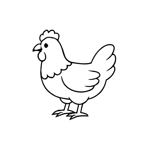 Tranh tô màu con gà cho bé – Tải hình PDF miễn phí
