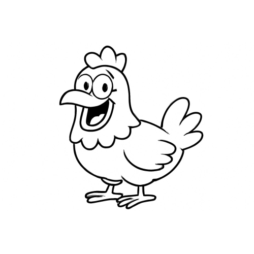 Tranh tô màu con gà cho bé – Tải hình PDF miễn phí
