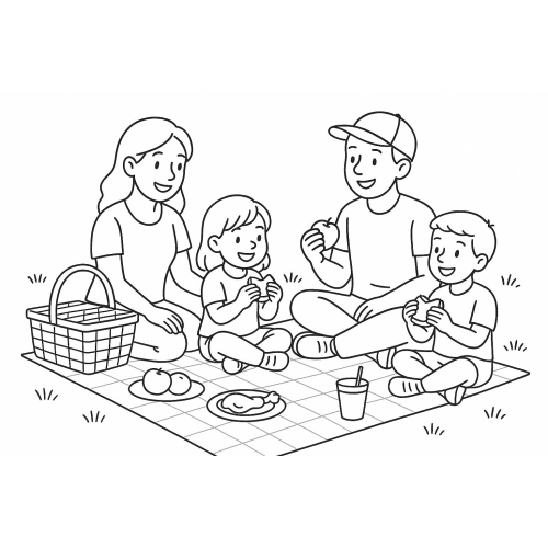 32+ Tranh tô màu Gia đình hạnh phúc cho bé