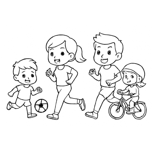 32+ Tranh tô màu Gia đình hạnh phúc cho bé