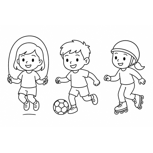 Tranh rỗng tô màu chủ đề trường mầm non cho bé 2025