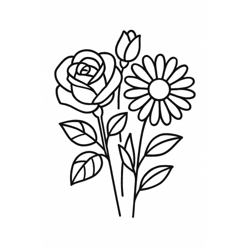 Hình Tô Màu Bông Hoa 2025 đa dạng, đáng yêu Cho Bé