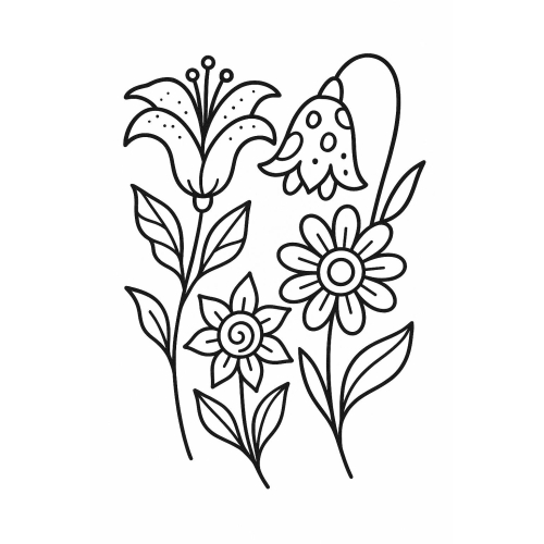 Hình Tô Màu Bông Hoa 2025 đa dạng, đáng yêu Cho Bé