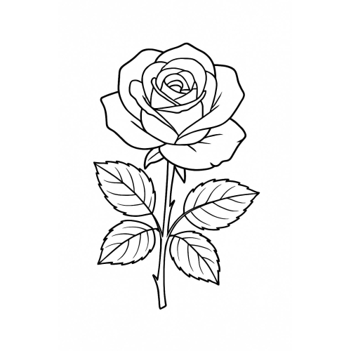 Tranh tô màu vẽ hoa hồng cho bé đẹp sáng tạo 2025