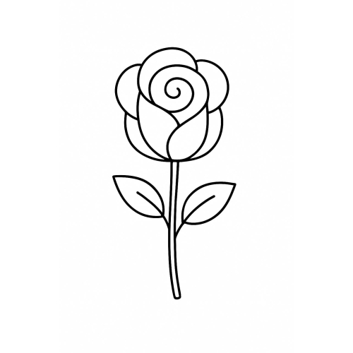 Tranh tô màu vẽ hoa hồng cho bé đẹp sáng tạo 2025