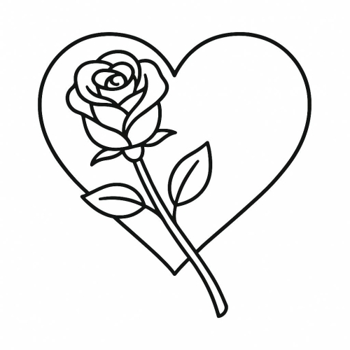 Tranh tô màu vẽ hoa hồng cho bé đẹp sáng tạo 2025