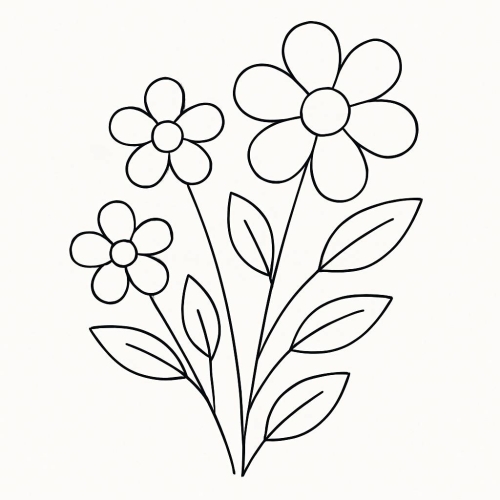 Hình Tô Màu Bông Hoa 2025 đa dạng, đáng yêu Cho Bé