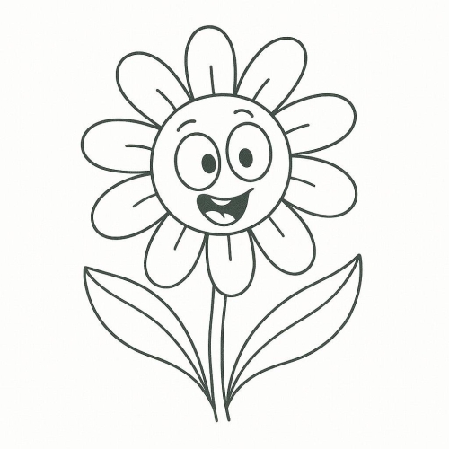Hình Tô Màu Bông Hoa 2025 đa dạng, đáng yêu Cho Bé