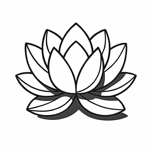 Tô màu hoa sen cho bé – Hình hoa sen tô màu vui nhộn