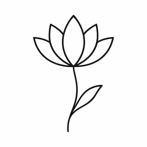 Tô màu hoa sen cho bé – Hình hoa sen tô màu vui nhộn