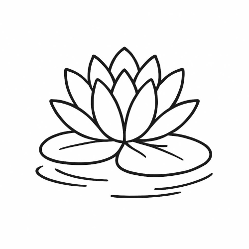 Tô màu hoa sen cho bé – Hình hoa sen tô màu vui nhộn