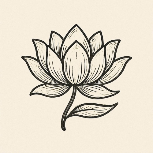 Tô màu hoa sen cho bé – Hình hoa sen tô màu vui nhộn