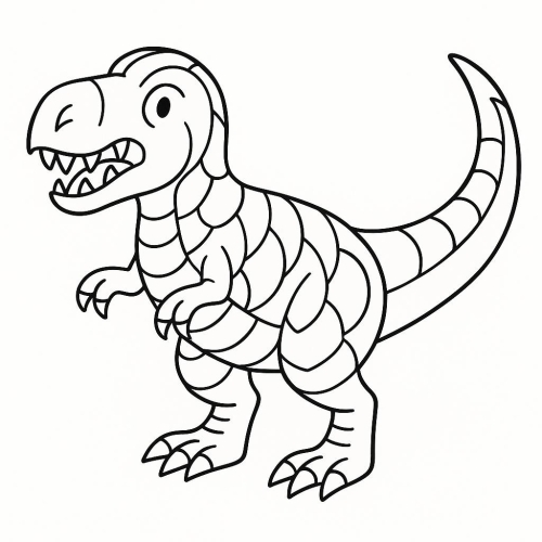 30+ Hình Tô màu Khủng long cho bé 2025 nhiều phong cách đáng yêu