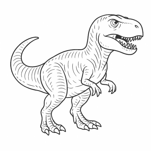 30+ Hình Tô màu Khủng long cho bé 2025 nhiều phong cách đáng yêu